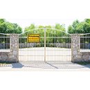 Privatweg Schild – Kein Winterdienst & Betreten auf eigene Gefahr (30x45 cm gelocht & Kit)