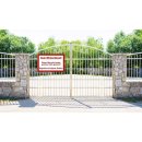 Kein Winterdienst Schild - Betreten auf eigene Gefahr