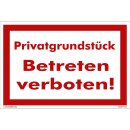 Verbotsschild Parkverbot - Privatgrundstück Betreten...