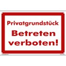 Privatgrundstück Schild – Betreten verboten...