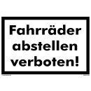 Hinweisschild – Fahrräder abstellen verboten (40x60 cm)