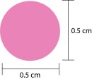 Klebepunkte – 1060 doppelseitige Farbpunkte & Farbetiketten (0,5 cm, rosa)