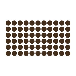 Klebepunkte – 98 doppelseitige Farbpunkte & Farbetiketten (3 cm, braun)