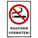 Verbotsschild Rauchverbot - Rauchen verboten! -...