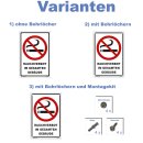 Verbotsschild Rauchverbot - Rauchverbot im gesamten...
