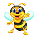 Smile Aufkleber – Lustige Honigbiene Sticker...