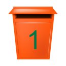 10 Klebezahlen selbstklebend wetterfest: „1“ ( 1 cm hoch, in grün)