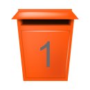 10 Klebezahlen selbstklebend wetterfest: „1“ ( 7 cm hoch, in silber)