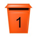 10 Klebezahlen selbstklebend wetterfest: „1“ ( 18 cm hoch, in schwarz)