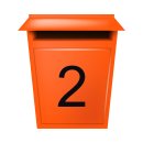 10 Klebezahlen selbstklebend wetterfest: „2“ ( 10 cm hoch, in schwarz)