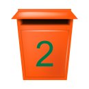 10 Klebezahlen selbstklebend wetterfest: „2“ ( 12 cm hoch, in grün)