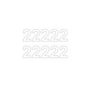 10 Klebezahlen selbstklebend wetterfest: „2“...