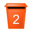 10 Klebezahlen selbstklebend wetterfest: „2“ ( 18 cm hoch, in weiß)