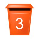 10 Klebezahlen selbstklebend wetterfest: „3“ ( 2 cm hoch, in weiß)