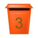 10 Klebezahlen selbstklebend wetterfest: „3“ ( 5 cm hoch, in gold)