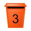 10 Klebezahlen selbstklebend wetterfest: „3“ ( 6 cm hoch, in schwarz)