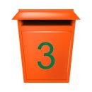 10 Klebezahlen selbstklebend wetterfest: „3“ ( 10 cm hoch, in grün)