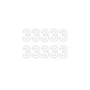 10 Klebezahlen selbstklebend wetterfest: „3“...