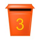 10 Klebezahlen selbstklebend wetterfest: „3“ ( 20 cm hoch, in gelb)