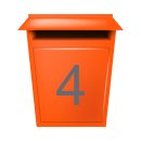 10 Klebezahlen selbstklebend wetterfest: „4“ ( 6 cm hoch, in silber)