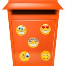 15 lustige Smile Aufkleber (1 Sticker je Motiv je 6cm ) für Helm Autoaufkleber Wohnmobil Mülltonnenaufkleber Wohnwagen