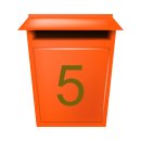 10 Klebezahlen selbstklebend wetterfest: „5“ ( 5 cm hoch, in gold)