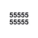 10 Klebezahlen selbstklebend wetterfest: „5“ ( 8 cm hoch, in schwarz)