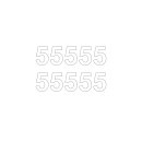 10 Klebezahlen selbstklebend wetterfest: „5“...