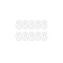 10 Klebezahlen selbstklebend wetterfest: „6“...