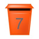 10 Klebezahlen selbstklebend wetterfest: „7“ ( 2 cm hoch, in silber)