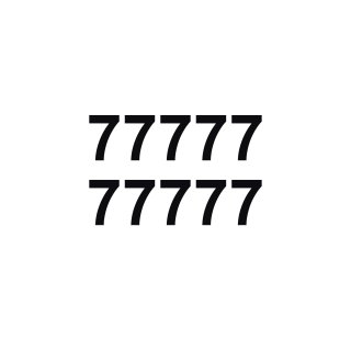 10 Klebezahlen selbstklebend wetterfest: „7“ ( 7 cm hoch, in schwarz)