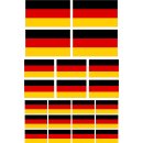 Aufkleber 22 Fahnen Deutschland Sticker Flagge Carravan...