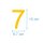10 Klebezahlen selbstklebend wetterfest: „7“ ( 15 cm hoch, in gelb)