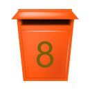 10 Klebezahlen selbstklebend wetterfest: „8“ ( 2 cm hoch, in gold)