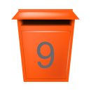 10 Klebezahlen selbstklebend wetterfest: „9“ ( 7 cm hoch, in silber)