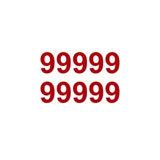 10 Klebezahlen selbstklebend wetterfest: „9“ ( 10 cm hoch, in rot)