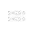 10 Klebezahlen selbstklebend wetterfest: „9“...