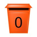 10 Klebezahlen selbstklebend wetterfest: „0“ ( 1 cm hoch, in schwarz)