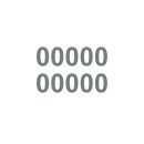 10 Klebezahlen selbstklebend wetterfest: „0“ ( 1 cm hoch, in grau)