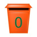 10 Klebezahlen selbstklebend wetterfest: „0“ ( 5 cm hoch, in grün)