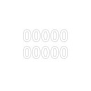 10 Klebezahlen selbstklebend wetterfest: „0“...