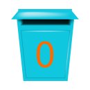 10 Klebezahlen selbstklebend wetterfest: „0“ ( 10 cm hoch, in orange)