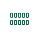 10 Klebezahlen selbstklebend wetterfest: „0“ ( 14 cm hoch, in grün)