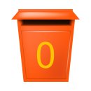 10 Klebezahlen selbstklebend wetterfest: „0“ ( 20 cm hoch, in gelb)