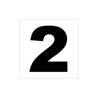 Hochwertige Zahlenaufkleber wetterfest, selbstklebend, ideal für Innen & Außen – Markenqualität von Kleberio, Klebezahl: „2“ (10 cm hoch)