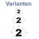 Hochwertige Zahlenaufkleber wetterfest, selbstklebend, ideal für Innen & Außen – Markenqualität von Kleberio, Klebezahl: „6“ (5 cm hoch)