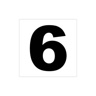 Hochwertige Zahlenaufkleber wetterfest, selbstklebend, ideal für Innen & Außen – Markenqualität von Kleberio, Klebezahl: „6“ (15 cm hoch)