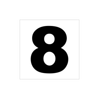 Hochwertige Zahlenaufkleber wetterfest, selbstklebend, ideal für Innen & Außen – Markenqualität von Kleberio, Klebezahl: „8“ (15 cm hoch)