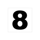 Hochwertige Zahlenaufkleber wetterfest, selbstklebend, ideal für Innen & Außen – Markenqualität von Kleberio, Klebezahl: „8“ (15 cm hoch)